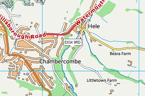 EX34 9RD map - OS VectorMap District (Ordnance Survey) EX34 9RD map - OS VectorMap District (Ordnance Survey)