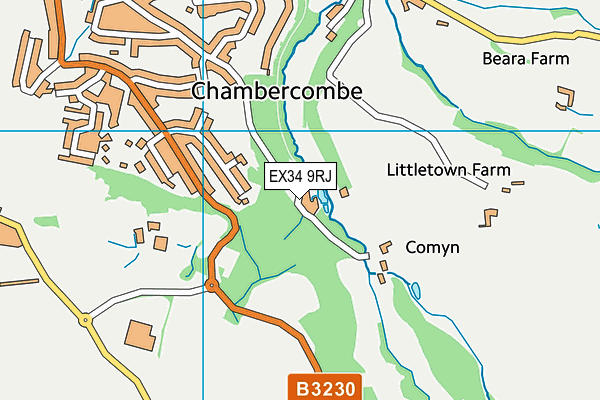 EX34 9RJ map - OS VectorMap District (Ordnance Survey) EX34 9RJ map - OS VectorMap District (Ordnance Survey)