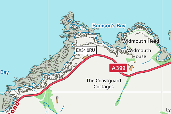 EX34 9RU map - OS VectorMap District (Ordnance Survey) EX34 9RU map - OS VectorMap District (Ordnance Survey)