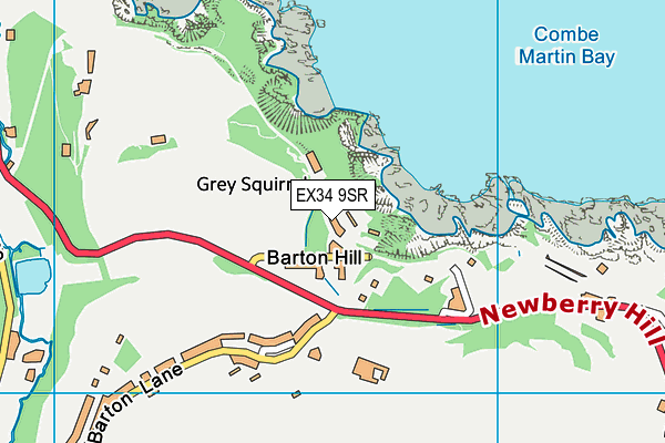EX34 9SR map - OS VectorMap District (Ordnance Survey) EX34 9SR map - OS VectorMap District (Ordnance Survey)