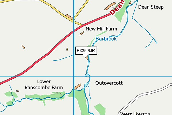 EX35 6JR map - OS VectorMap District (Ordnance Survey) EX35 6JR map - OS VectorMap District (Ordnance Survey)