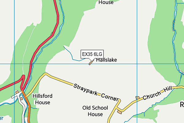 EX35 6LG map - OS VectorMap District (Ordnance Survey) EX35 6LG map - OS VectorMap District (Ordnance Survey)