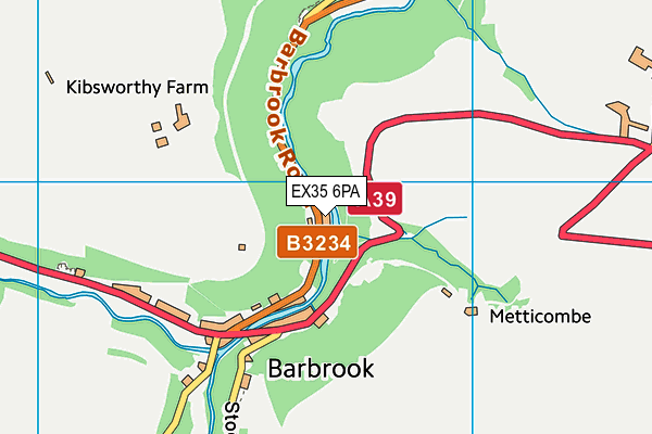EX35 6PA map - OS VectorMap District (Ordnance Survey) EX35 6PA map - OS VectorMap District (Ordnance Survey)