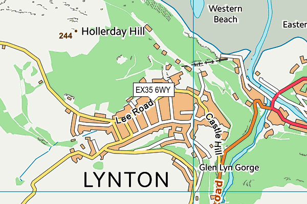 EX35 6WY map - OS VectorMap District (Ordnance Survey) EX35 6WY map - OS VectorMap District (Ordnance Survey)