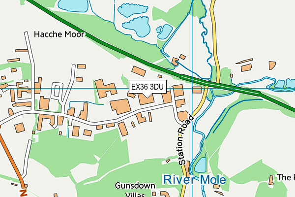 EX36 3DU map - OS VectorMap District (Ordnance Survey) EX36 3DU map - OS VectorMap District (Ordnance Survey)