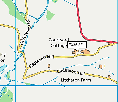 EX36 3EL map - OS VectorMap District (Ordnance Survey) EX36 3EL map - OS VectorMap District (Ordnance Survey)
