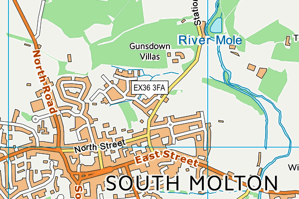 EX36 3FA map - OS VectorMap District (Ordnance Survey)