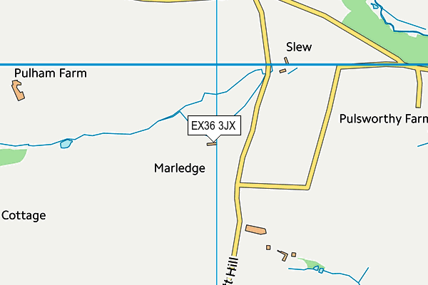 EX36 3JX map - OS VectorMap District (Ordnance Survey) EX36 3JX map - OS VectorMap District (Ordnance Survey)