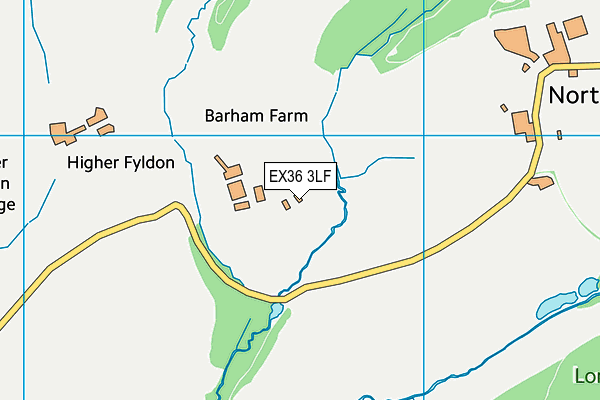EX36 3LF map - OS VectorMap District (Ordnance Survey) EX36 3LF map - OS VectorMap District (Ordnance Survey)