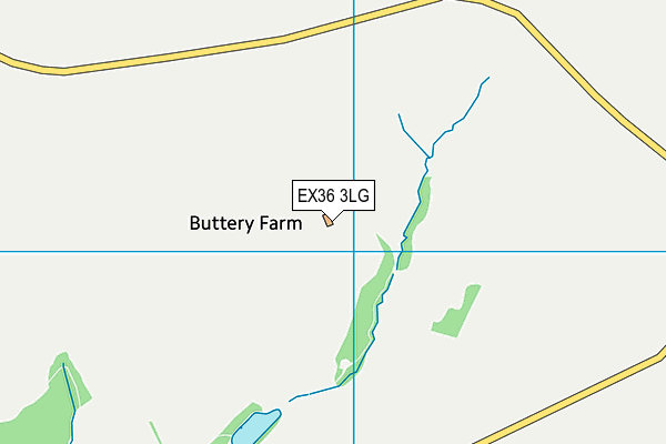 EX36 3LG map - OS VectorMap District (Ordnance Survey)