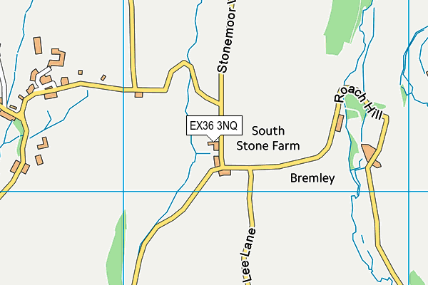 EX36 3NQ map - OS VectorMap District (Ordnance Survey) EX36 3NQ map - OS VectorMap District (Ordnance Survey)
