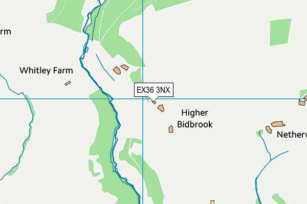 EX36 3NX map - OS VectorMap District (Ordnance Survey) EX36 3NX map - OS VectorMap District (Ordnance Survey)
