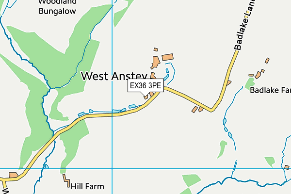 EX36 3PE map - OS VectorMap District (Ordnance Survey)