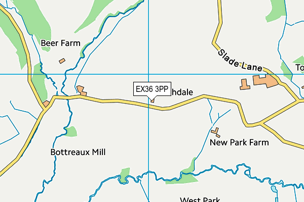 EX36 3PP map - OS VectorMap District (Ordnance Survey) EX36 3PP map - OS VectorMap District (Ordnance Survey)