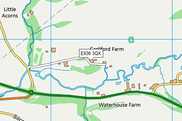 EX36 3QX map - OS VectorMap District (Ordnance Survey) EX36 3QX map - OS VectorMap District (Ordnance Survey)