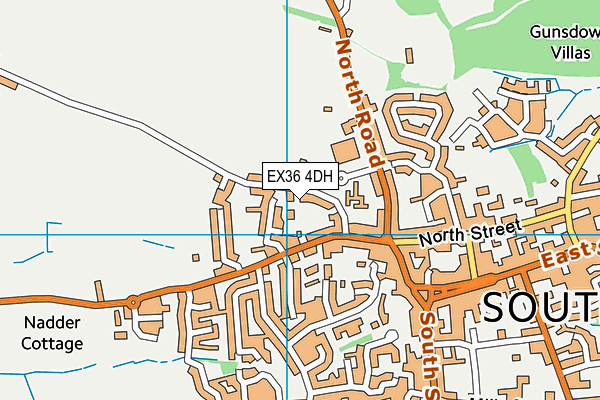 EX36 4DH map - OS VectorMap District (Ordnance Survey) EX36 4DH map - OS VectorMap District (Ordnance Survey)