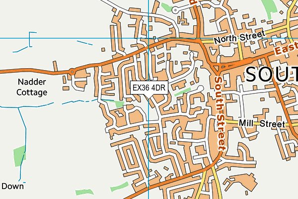 EX36 4DR map - OS VectorMap District (Ordnance Survey) EX36 4DR map - OS VectorMap District (Ordnance Survey)