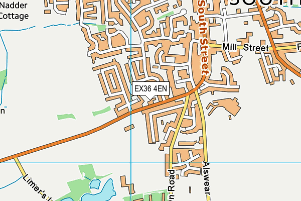 EX36 4EN map - OS VectorMap District (Ordnance Survey) EX36 4EN map - OS VectorMap District (Ordnance Survey)