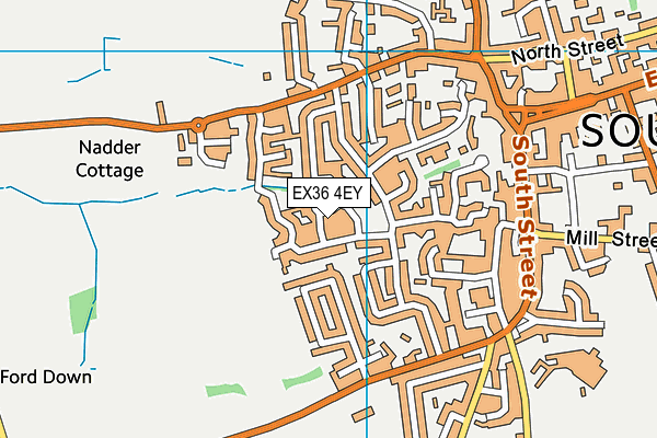 EX36 4EY map - OS VectorMap District (Ordnance Survey) EX36 4EY map - OS VectorMap District (Ordnance Survey)
