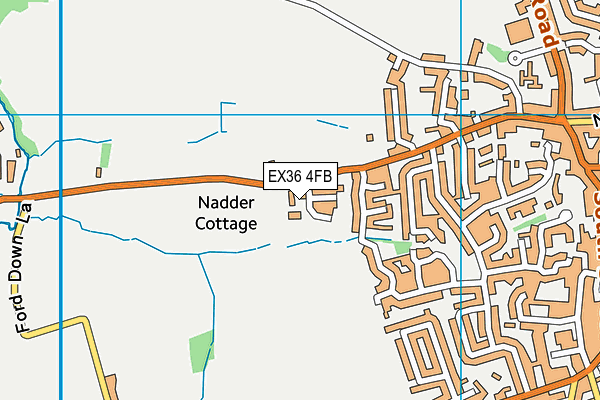 EX36 4FB map - OS VectorMap District (Ordnance Survey) EX36 4FB map - OS VectorMap District (Ordnance Survey)