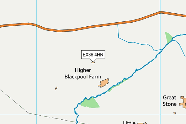 EX36 4HR map - OS VectorMap District (Ordnance Survey) EX36 4HR map - OS VectorMap District (Ordnance Survey)