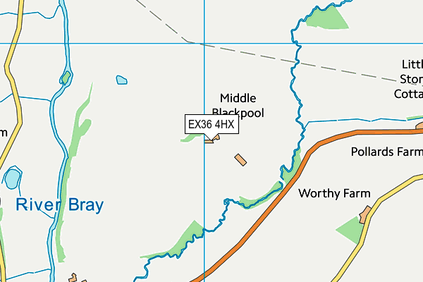 EX36 4HX map - OS VectorMap District (Ordnance Survey) EX36 4HX map - OS VectorMap District (Ordnance Survey)