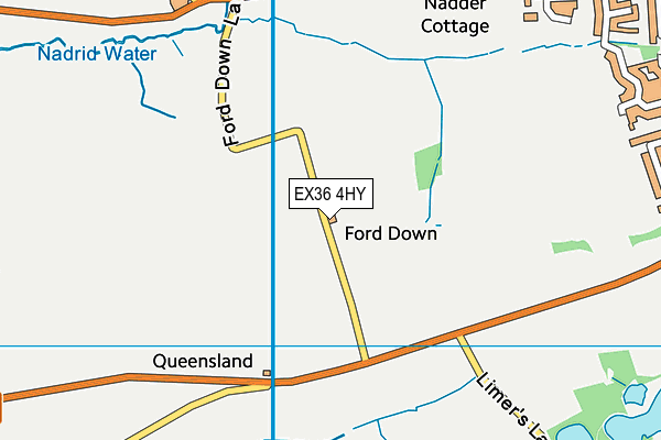 EX36 4HY map - OS VectorMap District (Ordnance Survey) EX36 4HY map - OS VectorMap District (Ordnance Survey)