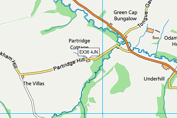 EX36 4JN map - OS VectorMap District (Ordnance Survey) EX36 4JN map - OS VectorMap District (Ordnance Survey)
