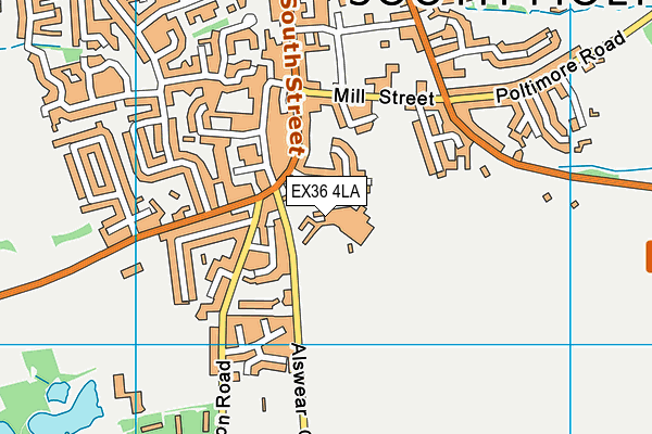 EX36 4LA map - OS VectorMap District (Ordnance Survey) EX36 4LA map - OS VectorMap District (Ordnance Survey)