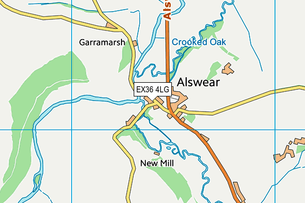 EX36 4LG map - OS VectorMap District (Ordnance Survey)