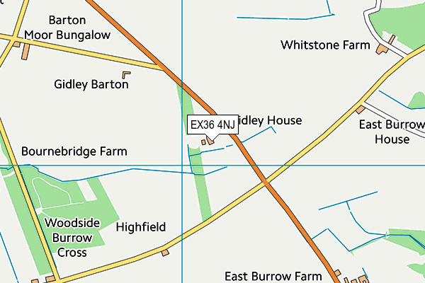 EX36 4NJ map - OS VectorMap District (Ordnance Survey) EX36 4NJ map - OS VectorMap District (Ordnance Survey)