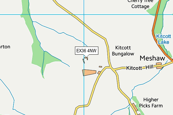 EX36 4NW map - OS VectorMap District (Ordnance Survey) EX36 4NW map - OS VectorMap District (Ordnance Survey)