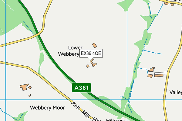 EX36 4QE map - OS VectorMap District (Ordnance Survey)