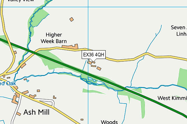 EX36 4QH map - OS VectorMap District (Ordnance Survey) EX36 4QH map - OS VectorMap District (Ordnance Survey)