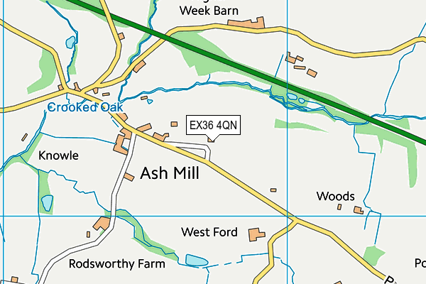 EX36 4QN map - OS VectorMap District (Ordnance Survey) EX36 4QN map - OS VectorMap District (Ordnance Survey)