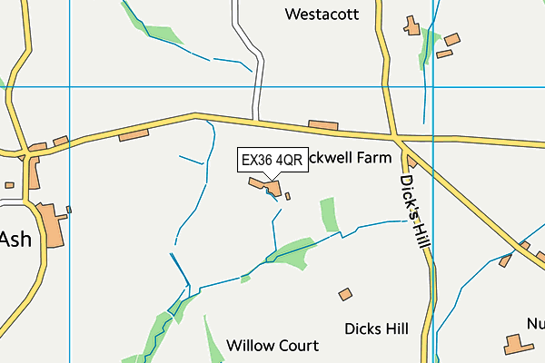EX36 4QR map - OS VectorMap District (Ordnance Survey)