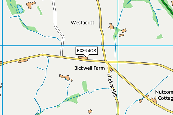 EX36 4QS map - OS VectorMap District (Ordnance Survey) EX36 4QS map - OS VectorMap District (Ordnance Survey)