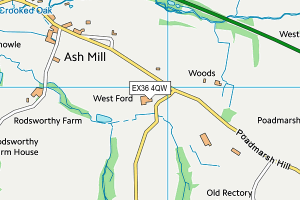 EX36 4QW map - OS VectorMap District (Ordnance Survey)