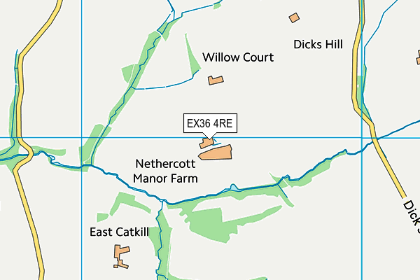 EX36 4RE map - OS VectorMap District (Ordnance Survey) EX36 4RE map - OS VectorMap District (Ordnance Survey)