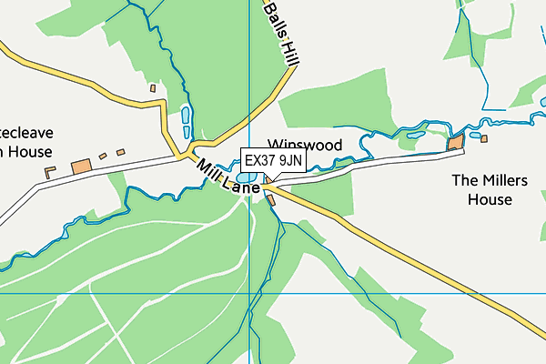 EX37 9JN map - OS VectorMap District (Ordnance Survey)