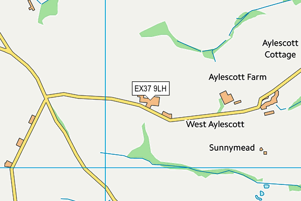 EX37 9LH map - OS VectorMap District (Ordnance Survey) EX37 9LH map - OS VectorMap District (Ordnance Survey)