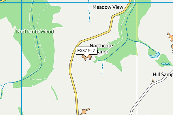 EX37 9LZ map - OS VectorMap District (Ordnance Survey) EX37 9LZ map - OS VectorMap District (Ordnance Survey)