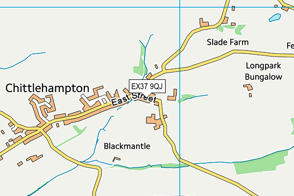 EX37 9QJ map - OS VectorMap District (Ordnance Survey) EX37 9QJ map - OS VectorMap District (Ordnance Survey)
