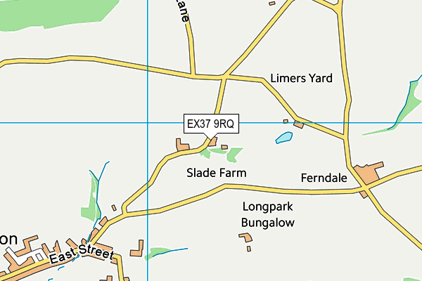 EX37 9RQ map - OS VectorMap District (Ordnance Survey) EX37 9RQ map - OS VectorMap District (Ordnance Survey)