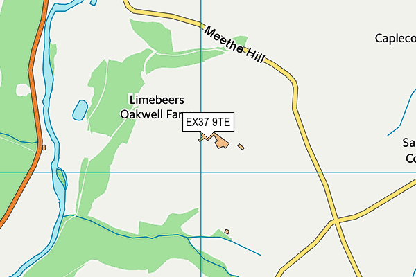 EX37 9TE map - OS VectorMap District (Ordnance Survey) EX37 9TE map - OS VectorMap District (Ordnance Survey)