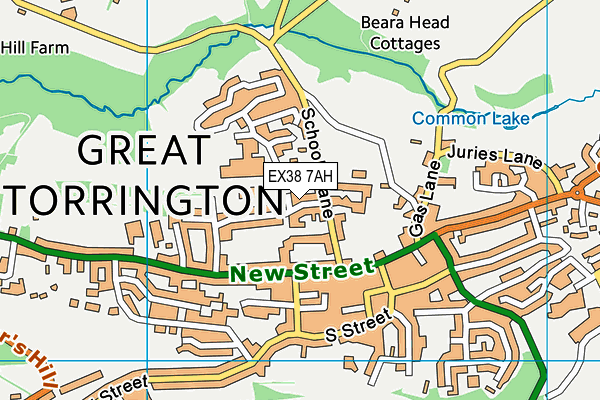 EX38 7AH map - OS VectorMap District (Ordnance Survey) EX38 7AH map - OS VectorMap District (Ordnance Survey)