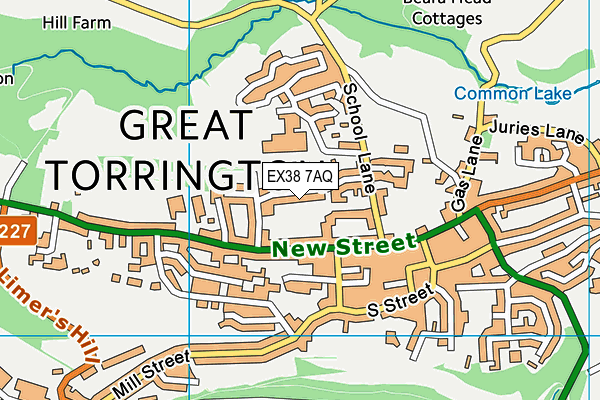EX38 7AQ map - OS VectorMap District (Ordnance Survey) EX38 7AQ map - OS VectorMap District (Ordnance Survey)
