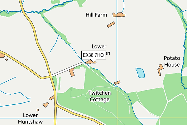 EX38 7HQ map - OS VectorMap District (Ordnance Survey)