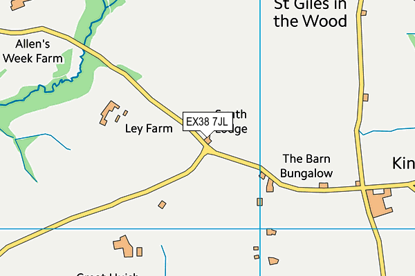 EX38 7JL map - OS VectorMap District (Ordnance Survey) EX38 7JL map - OS VectorMap District (Ordnance Survey)