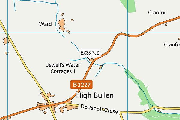 EX38 7JZ map - OS VectorMap District (Ordnance Survey) EX38 7JZ map - OS VectorMap District (Ordnance Survey)